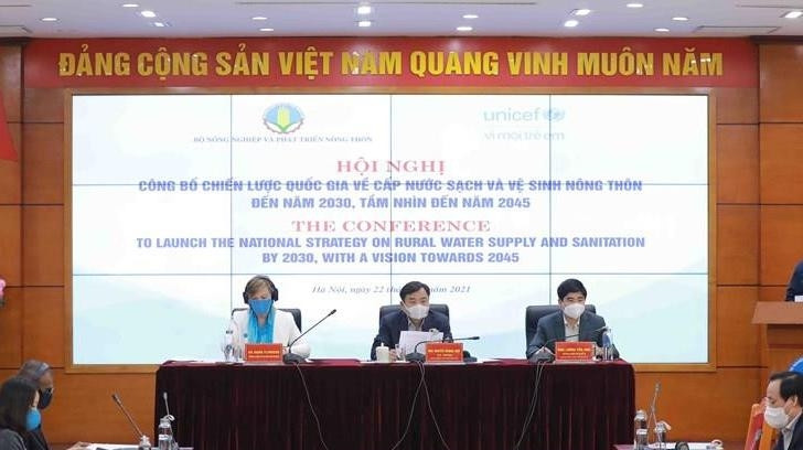The conference to launch the national strategy on clean water supply and sanitation in rural areas (Photo: VNA)