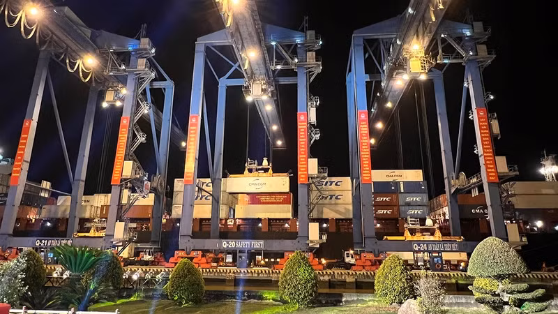 Activity on Lunar New Year's eve at Tan Cang Saigon.