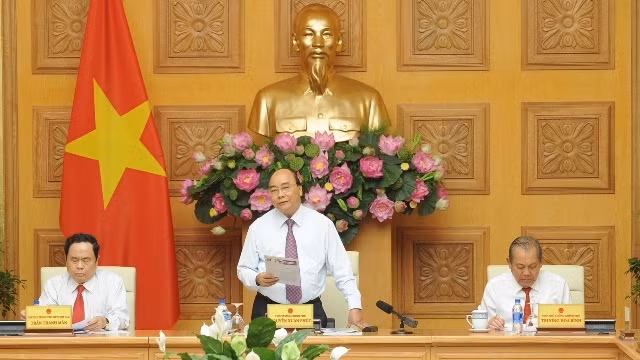 PM Nguyen Xuan Phuc speaking at the conference (Photo: NDO/Tran Hai)