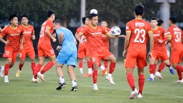 A training session of Vietnam's U23 team (Photo: VFF)
