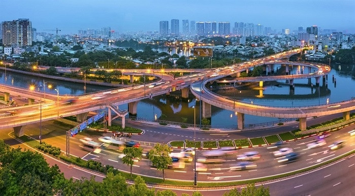 Panoramic view of Nguyen Van Linh Boulevard in Ho Chi Minh City (Photo: VNP/VNA)