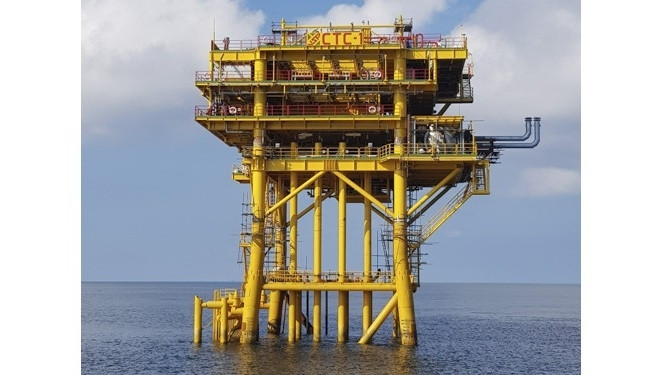 CTC1-WHP oilrig in Ca Tam field. (Photo: baobariavungtau.com.vn)