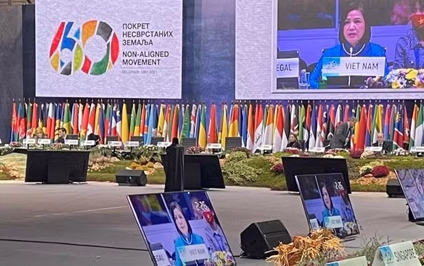 Ambassador Le Thi Tuyet Mai speaking at the event. (Source: baoquocte)