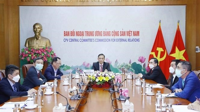 Chairman of the CPV Central Committee’s Commission for External Relations Le Hoai Trung at the conference (Photo: VNA)
