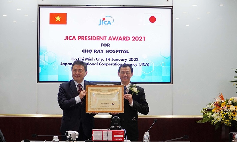 At the award ceremony