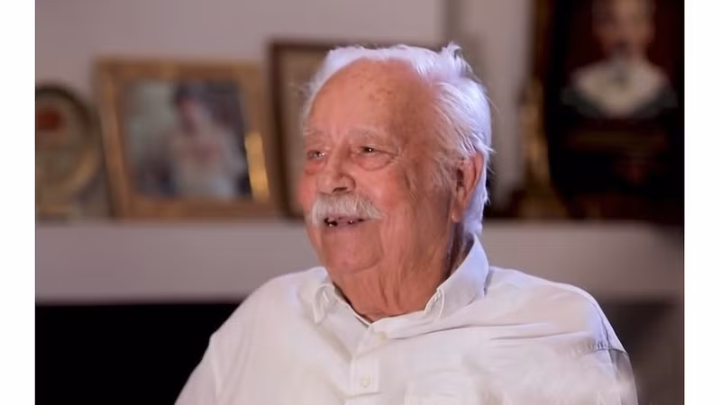 Hero of People’s Armed Forces Kostas Sarantidis Nguyen Van Lap in an interview with Vietnam Television. (Photo: VTV)