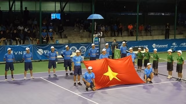 Vietnamese tennis players at the tournament (Photo: laodong.vn)