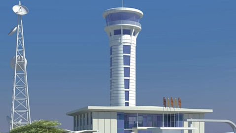 A rendering of the air traffic control tower. (vnexpress.net)