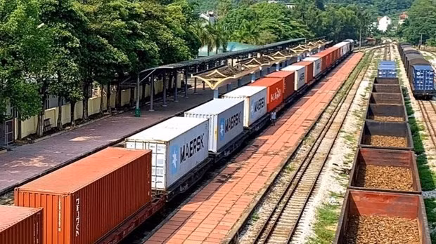 Vietnam Railways launches the first freight train service from Vietnam to Belgium. (Photo: VNA)