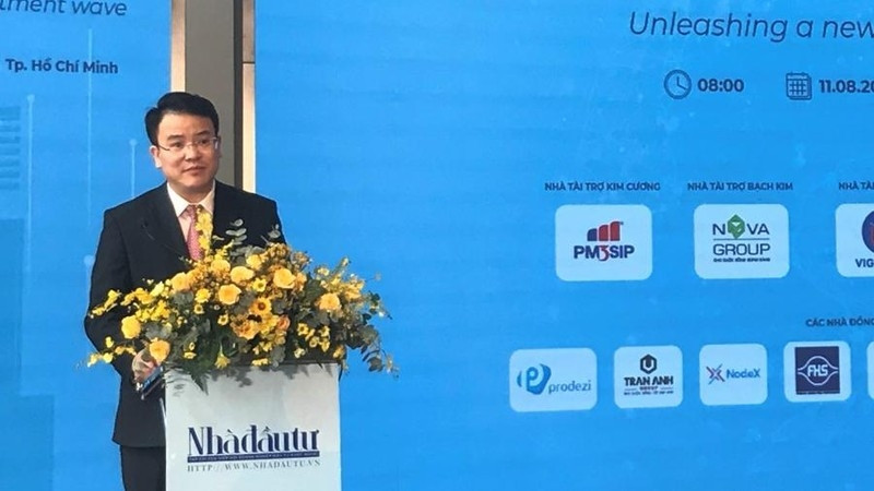Deputy Minister of Planning and Investment Tran Quoc Phuong speaking at the event.
