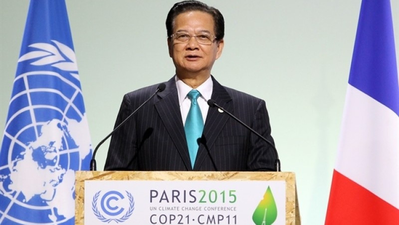 PM Nguyen Tan Dung at the opening ceremony of UNFCCC-COP21 in Paris, November 30. (Credit: VNA)