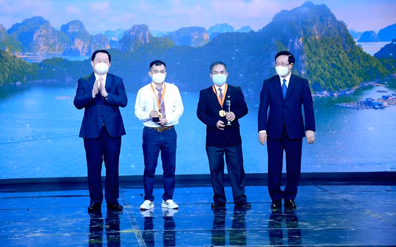 At the award ceremony