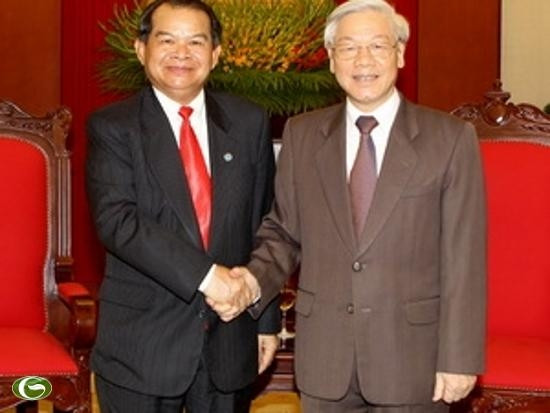 Party General Secretary welcomes Vientiane Governor