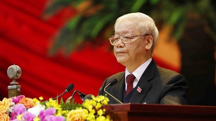 Party General Secretary and State President Nguyen Phu Trong speaks at the ceremony (Photo: VNA)
