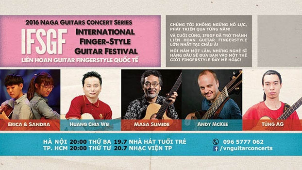 July 18-24: Vietnam International Fingerstyle Guitar Festival 2016 in Hanoi and Ho Chi Minh City