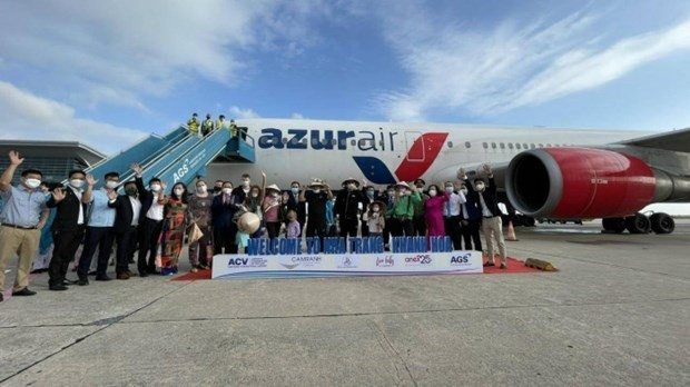 First Russian tourists with 'vaccine passport' visit Khanh Hoa (Photo: VNA)