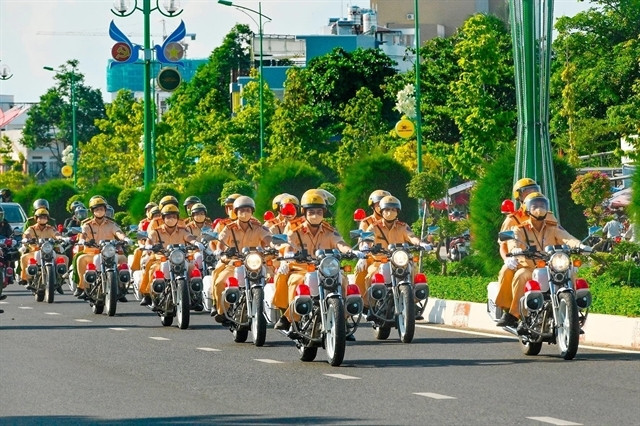 Binh Thuan city's traffic police. (VNA/VNS Photo Nguyen Thanh)