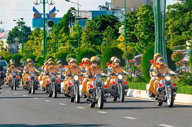 Binh Thuan city's traffic police. (VNA/VNS Photo Nguyen Thanh)