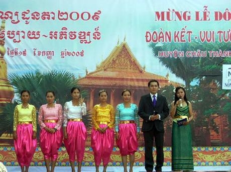 A cultural function held in Khmer pagoda