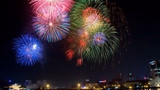 Fireworks display in HCM City on Reunification Day