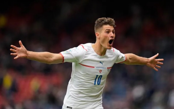 Patrik Schick scored twice as the Czech Republic beat Scotland 2-0. (Photo: UEFA)