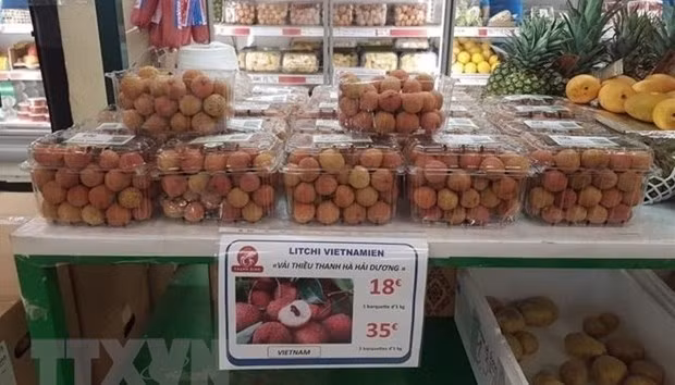 Litchi exported to the EU (Photo: VNA)