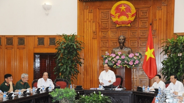 PM Nguyen Xuan Phuc speaks at the first meeting of the National Steering Committee on the Settlement of Post-war Unexploded Ordnance and Toxic Chemical Consequences in Hanoi, on August 7, 2018. (Photo: NDO/Tran Hai)