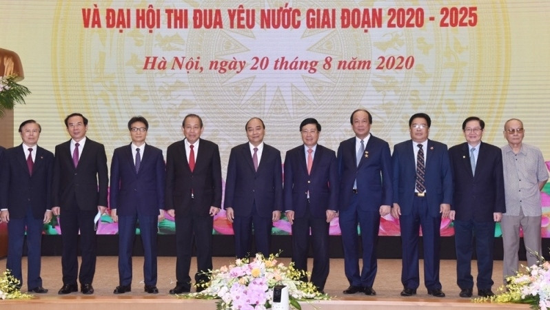Prime Minister Nguyen Xuan Phuc and other delegates at the event (Photo: Tran Hai)