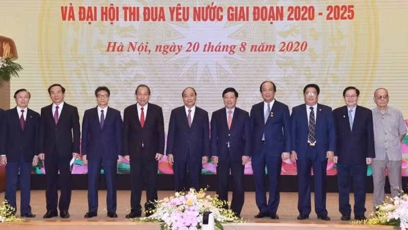 Prime Minister Nguyen Xuan Phuc and other delegates at the event (Photo: Tran Hai)