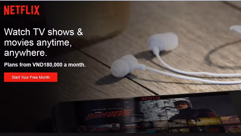 The Netflix service is free for the first month.