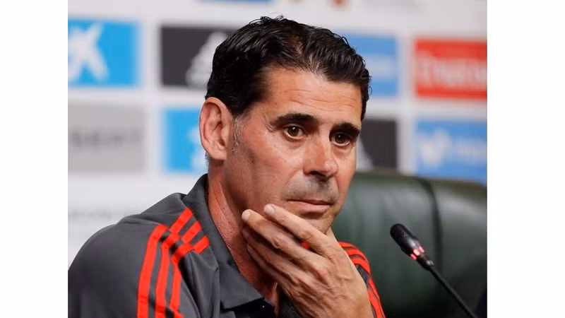 Spain coach Fernando Hierro during the Spain Press Conference in Krasnodar, Russia on June 10, 2018. (Photo: Reuters)