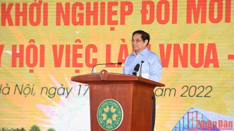 PM Pham Minh Chinh speaks at the event. (Photo: NDO/Tran Hai)