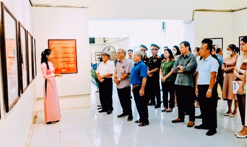 Visitors to the exhibition in Hai Phong