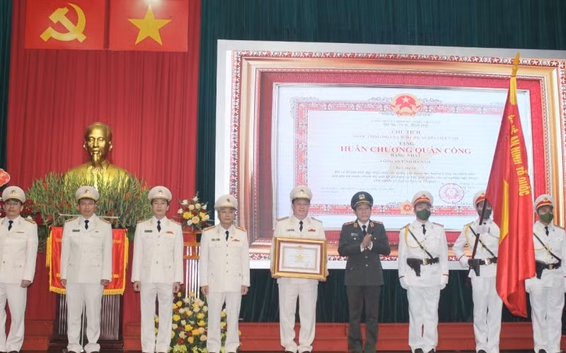 At the ceremony