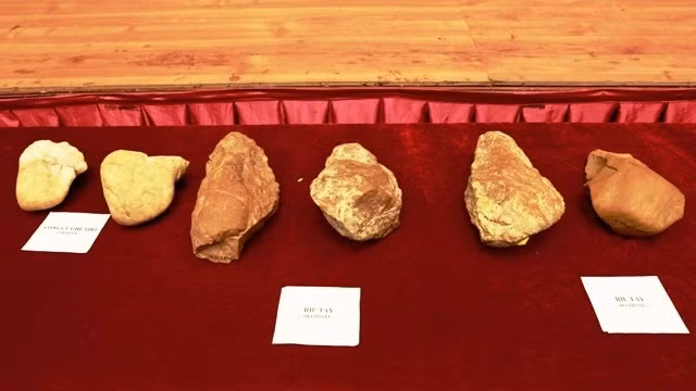 Hand axes founded during the excavations 