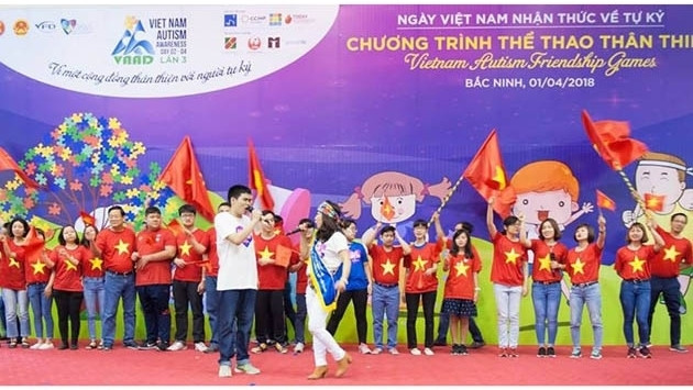 An event to raise awareness of autistic children in Bac Ninh province
