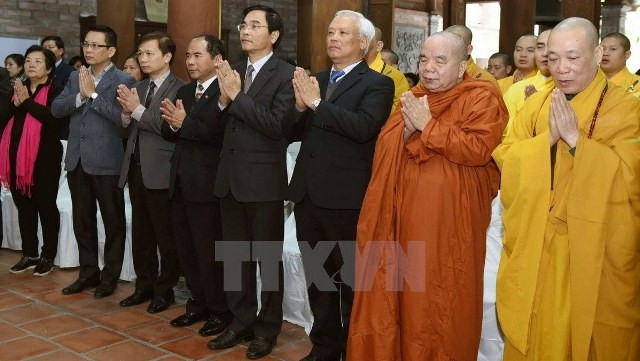 Scene at the prayer. (Credit: VNA)