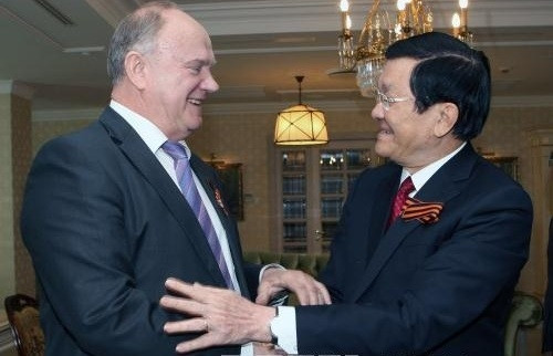 President Truong Tan Sang and Chairman of the Central Committee of the Communist Party of the Russian Federation, Ghennady Zyuganov