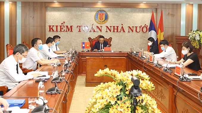 At the online talks. (Photo: NDO)