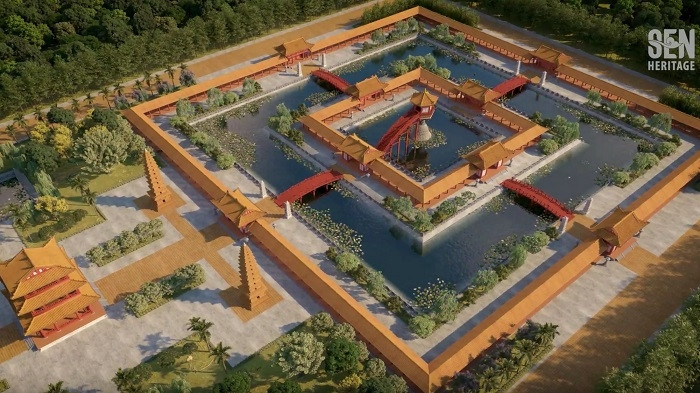 An overview of the One Pillar Pagoda reconstructed using virtual reality technology.