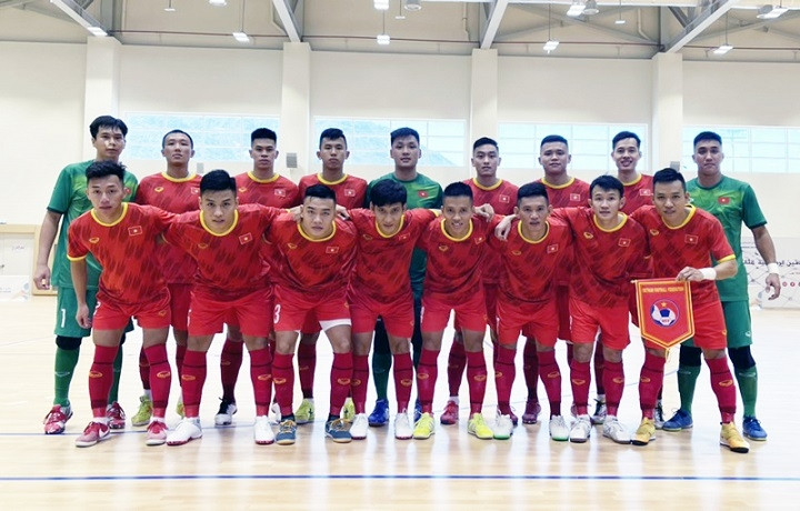 Vietnam's futsal team travel to the UAE with 17 players. (Photo: VFF)