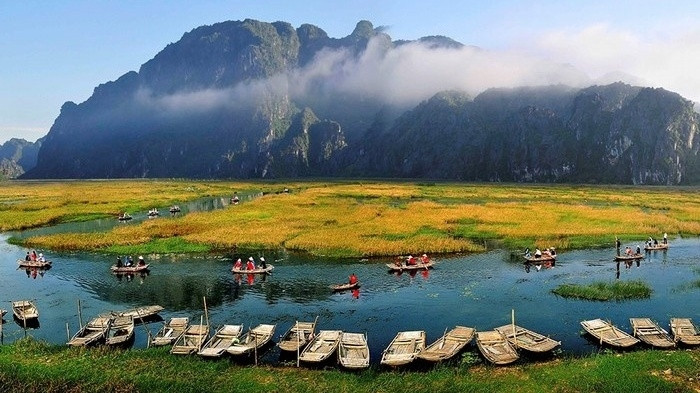 Van Long lagoon, one of several filming locations in Vietnam for the recently released blockbuster, ‘Kong: Skull Island’.