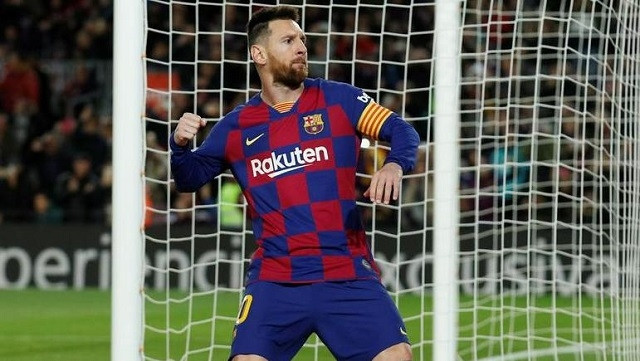 Soccer Football - La Liga Santander - FC Barcelona v Celta Vigo - Camp Nou, Barcelona, Spain - November 9, 2019 Barcelona's Lionel Messi celebrates after scoring their first goal from the penalty spot. (Photo: Reuters)