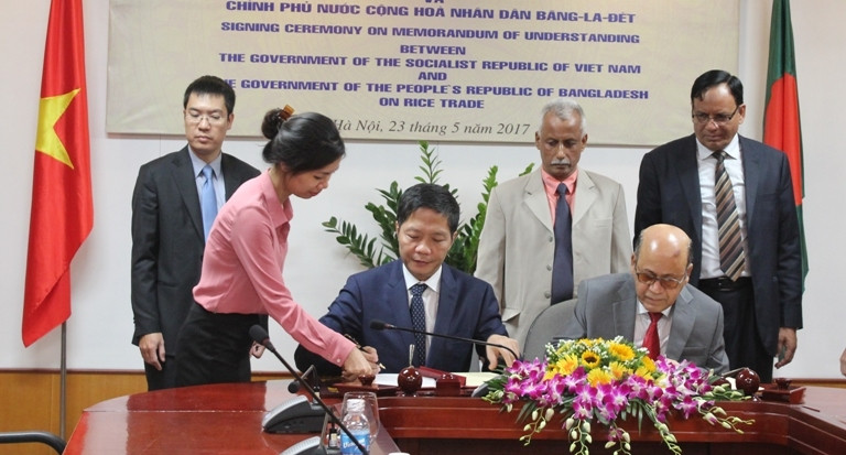 At the signing ceremony.