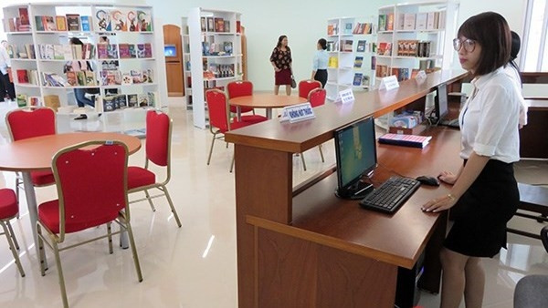 A reading room at the library