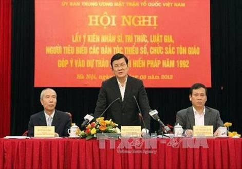 President Truong Tan Sang speaking at the conference