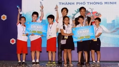 At the awards ceremony