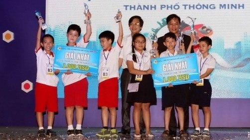 At the awards ceremony