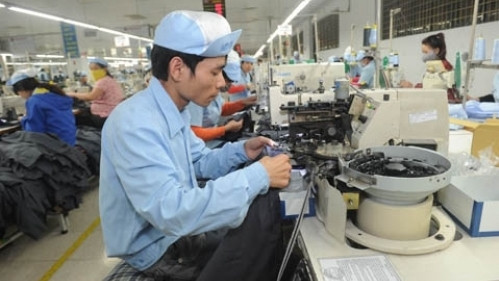 Inside a factory of Duc Giang Garment Company