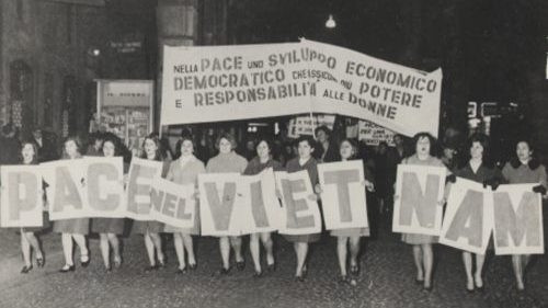 Italian women join a protest against the war in Vietnam (Photo: Vietnam Women’s Museum)